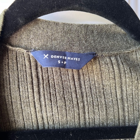 Denver Hayes Long Green Button Cardigan - Picture 2 of 4